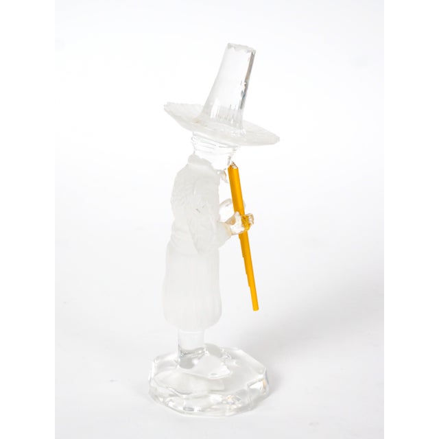 French 20th Century Saint-Louis French Crystal Figure of a Pan Playing the Panpipes For Sale - Image 3 of 8
