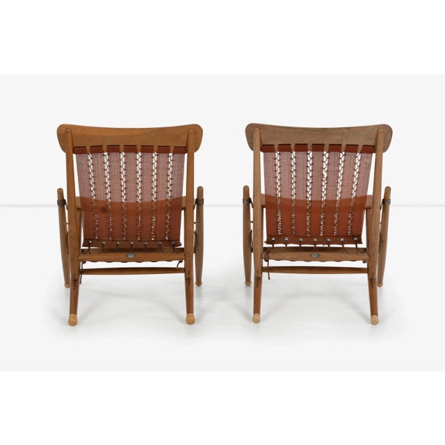 Brown Maruni Mokko of Japan Folding Sling Chairs - A Pair For Sale - Image 8 of 13