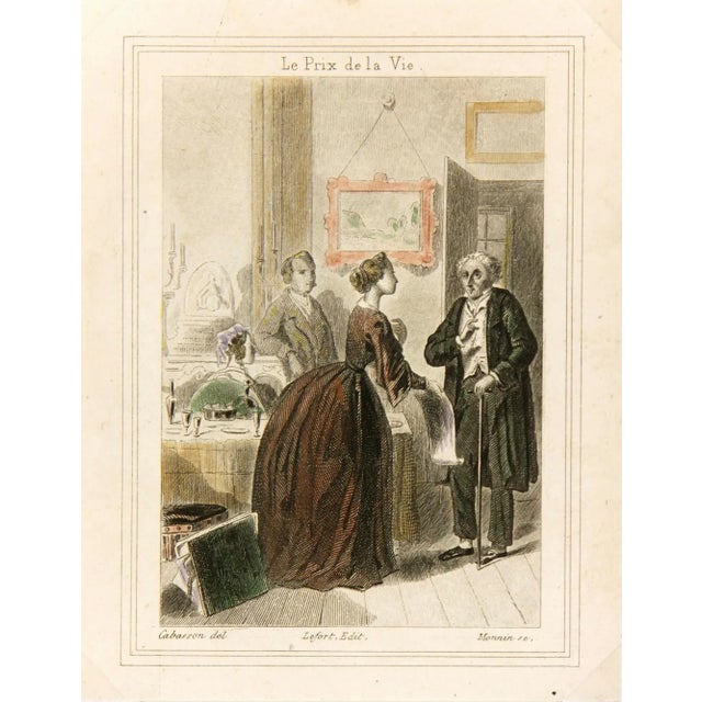 Antique French Engraving, C. 1860 For Sale - Image 4 of 4