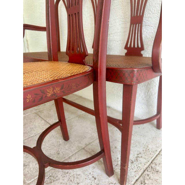 Late 19th Century Antique Jacob & Josef Kohn Wien Hand Painted Cane Seated Sette & Chairs 59-362c For Sale - Image 10 of 17