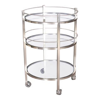 Brixton Bar Cart With Rolling Casters From R&b For Sale