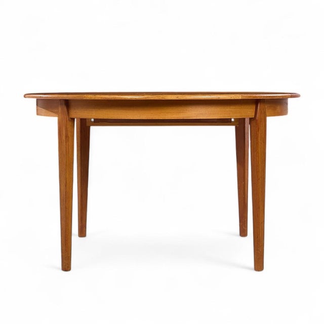 Mid 20th Century Arne Vodder Mid Century Danish Teak Expanding Round Dining Table With 3 Leaves For Sale - Image 5 of 16