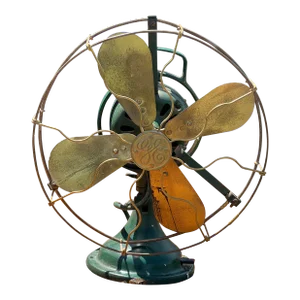 Brass Blade Oscillating Fan by Ge C. 1930