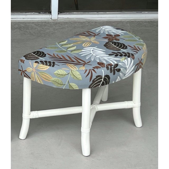 Mid 20th Century Willow and Reed Mid Century Rattan Lounge Chair With Ottoman For Sale - Image 9 of 9