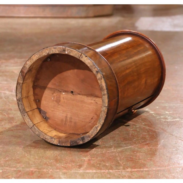 19th Century French Louis Philippe Walnut Somno Table With Leather Top For Sale - Image 9 of 9