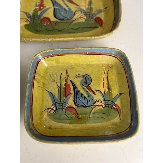 1940s Hand-Painted Tlaquepaque Mexican Folk Art Pottery Nesting Bowls-Set of 4 For Sale - Image 4 of 11