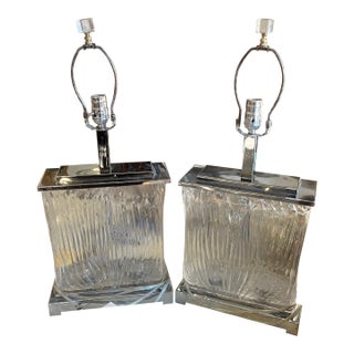Pair of Mid Century Modern Deco Table Lamps For Sale