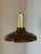 Metal Danish Hanging Lamp with Brown Brass For Sale - Image 7 of 11