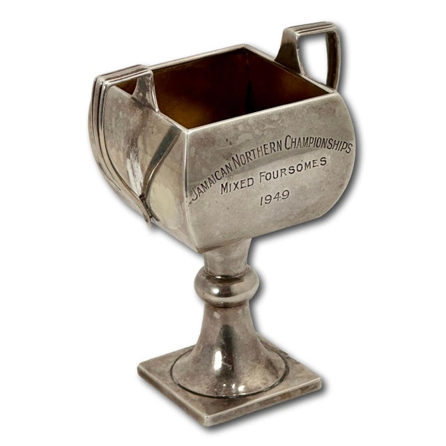 This Really Is a Great Looking & Very Fine Quality Antique English Sterling Silver Trophy Cup. This Small Size Trophy is...