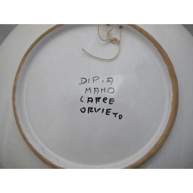 Ceramic Italian Deruta Ricco Renaissance Style 12" Majolica Pottery Serving Wall Plate For Sale - Image 7 of 8