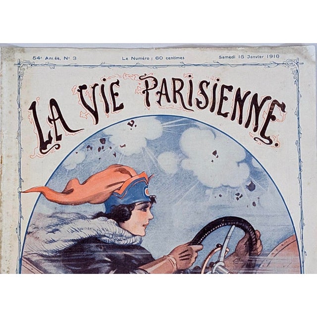 An original Art Nouveau-era cover from the celebrated French illustrated magazine La Vie Parisienne, dated Saturday,...