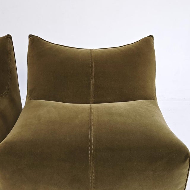 Le Bambole Modular Armchairs in Green Velvet by Mario Bellini for B&B Italia, 1970s, Set of 2 For Sale - Image 15 of 18