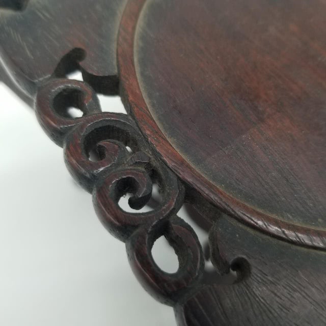 Vintage Japanese Carved Wood Okimono Stand With Curved Legs For Sale - Image 14 of 15