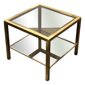 Brass and Glass Coffee Table, 1970s