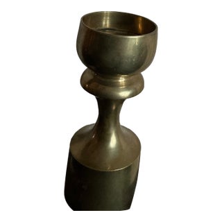 Vintage Brass Sculptural Chalice For Sale