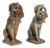 Matched Pair of Composite Stone Dogs With Fruit Baskets, England Mid 20th C. For Sale