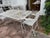 Metal Large Vintage Table and Wrought Iron Table & 5 Chairs For Sale - Image 7 of 11