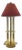 1980s Brass 3 Column 2 Light Bouillette Table Lamp For Sale