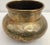 Middle Eastern Hand-Etched Islamic Brass Vase With Calligraphy Writing For Sale - Image 4 of 12
