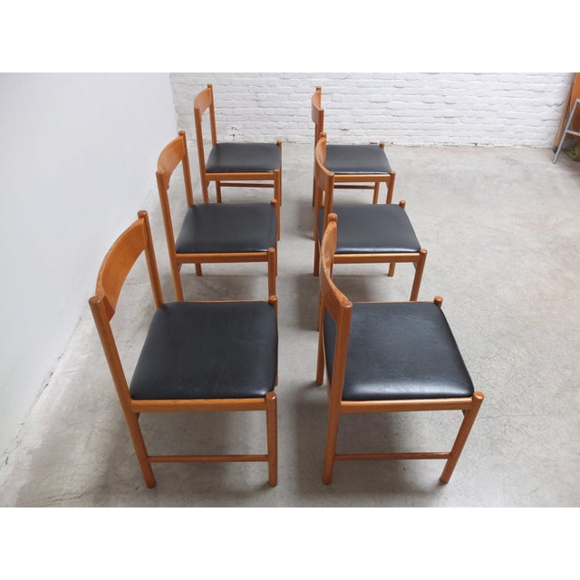 Dining Chairs in Oak from Meubelatelier Vanda, 1960s, Set of 6 For Sale - Image 5 of 18