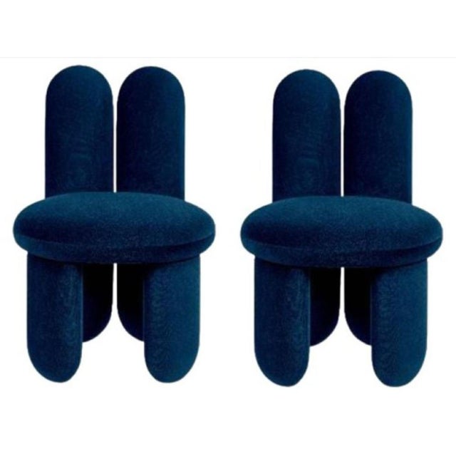 Set of 2 glazy chairs, gentle 873 by royal stranger dimensions: w 58 d 84 h 85 cm sh 50 sd 46 cm materials: upholstery...