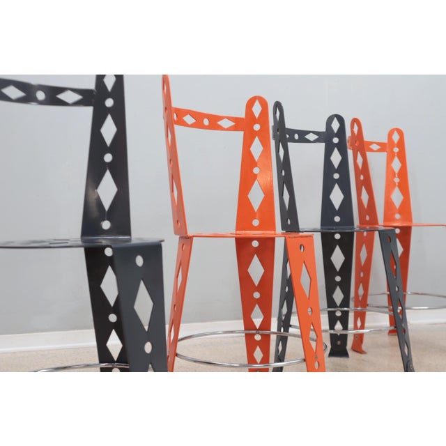 Postmodern Lacquered Metal Chairs from Artifort, Set of 6 For Sale - Image 11 of 18