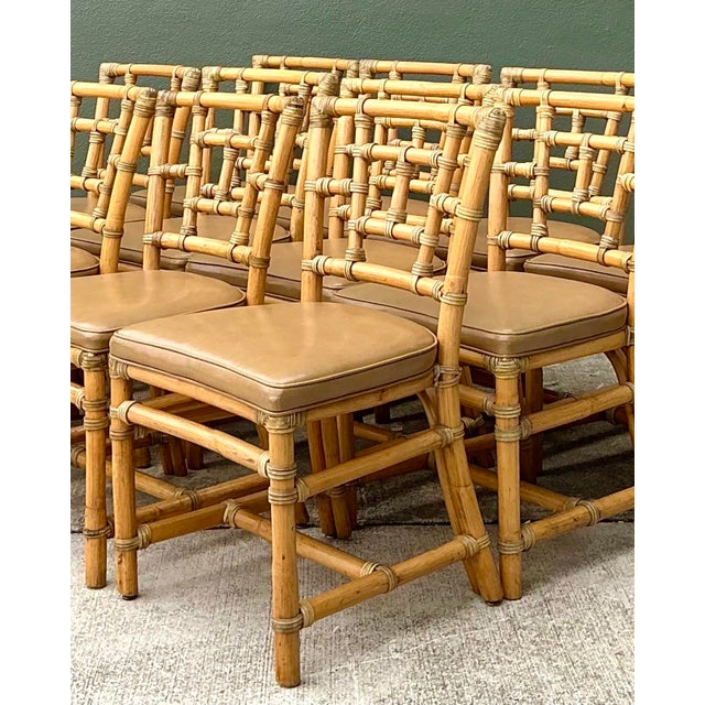 Vintage McGuire Rattan Dining Chairs - Set of 12 For Sale - Image 10 of 12
