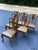 Set of 6 Vintage Queen Anne Style Dining Chairs in Distressed Leather For Sale In Atlanta - Image 6 of 8