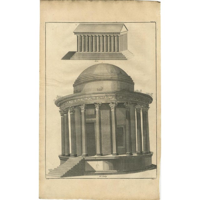 Bernard de Montfaucon, Temple of Vesta & Classical Rotunda, 1721, Engraving For Sale - Image 10 of 10