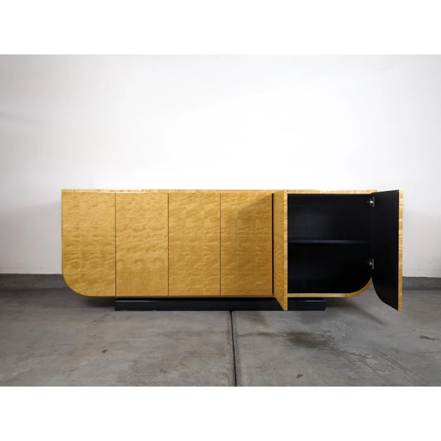 Pace Collection 1980s Mid Century Buffet by Pace With Lacquered Maple Finish - Labeled For Sale - Image 4 of 12