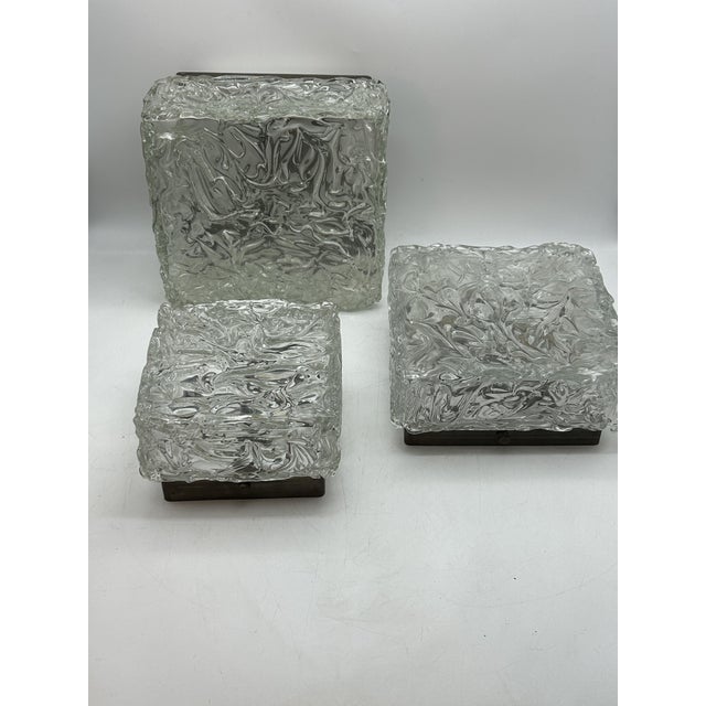 Murano Glass Tris Ceiling Lights by Ercole Barovier for Barovier & Toso, 1950s, Set of 3 For Sale - Image 8 of 16