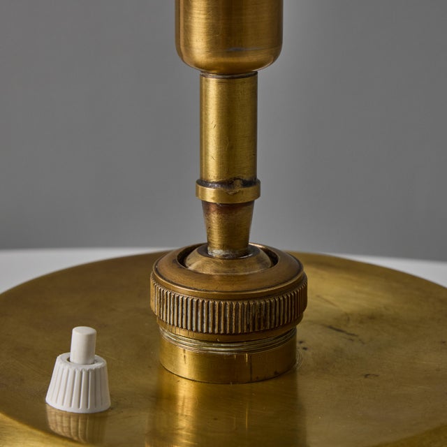 1940s Giovanni Michelucci Patinated Brass Adjustable Banker Lamp for Lariolux For Sale - Image 15 of 18