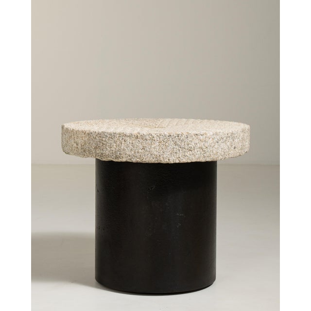 Iron Side Table with Stone Top, Antique, China, Early 20th Century For Sale In Greensboro - Image 6 of 11