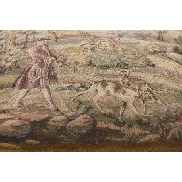 Mid 20th Century Decorative Vintage Tapestry Pillow For Sale - Image 5 of 10
