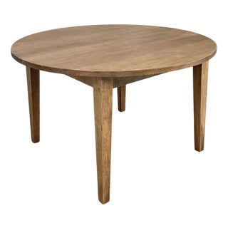 Round Ash Table, 1960s For Sale
