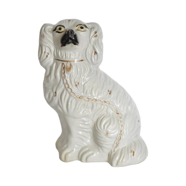 Floris & Fergus the White Staffordshire Dogs and Their Portraits by Susannah Carson For Sale - Image 10 of 12