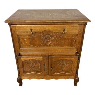 Vintage French Louis XIV Oak Sideboard For Sale