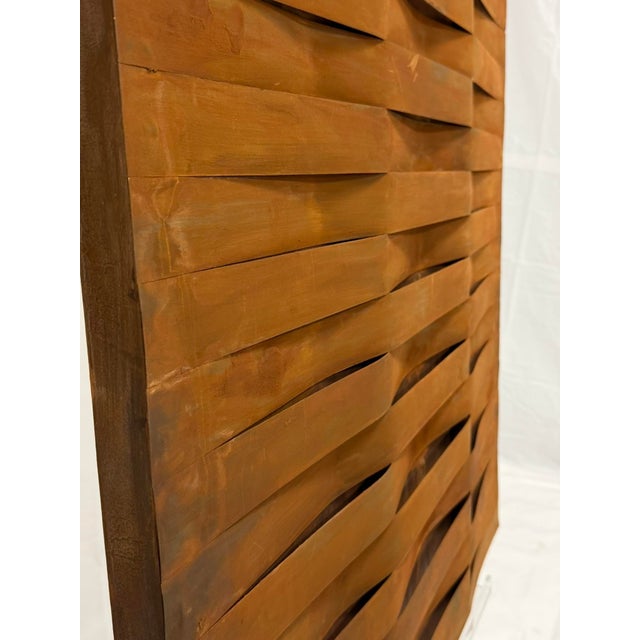 John Baughman Weave Series Wall Sculpture Brutalist Wood Art Panel 2010 For Sale - Image 15 of 18