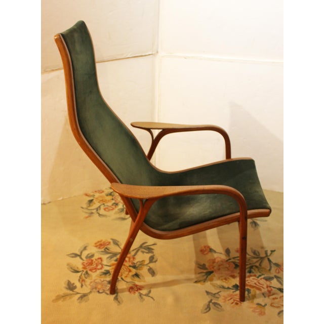 Wood Circa 1960s Pair of Swedish Mid Century Modern Lamino Easy Chairs For Sale - Image 7 of 14