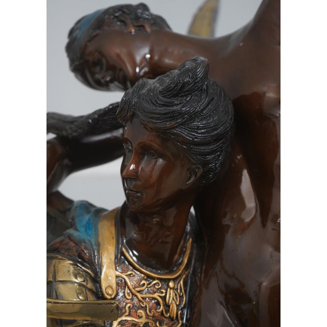 Large Bronze Sculpture ‘Gloria Victis’ Angel & Soldier Statue For Sale - Image 12 of 12