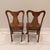 Antique Quarter Sawn Oak Side Chairs With Hand Carved Motif on Each Side and Nailhead Stud Surround Tapestry Seat and Claw Feet For Sale - Image 16 of 18