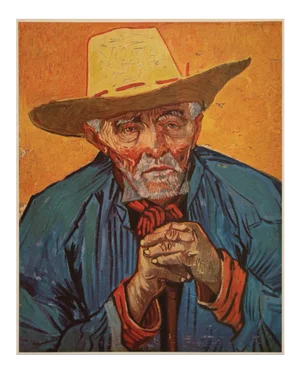 1947 After Vincent Van Gogh "Portrait of Old Peasant", First Edition Vintage Swiss Lithograph