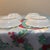 Yellow Antique German Porcelain Berry Bowls - Set of 4 - Hand Painted Pink & Yellow Roses - Iridescent Lusterware Scalloped Edge For Sale - Image 8 of 8