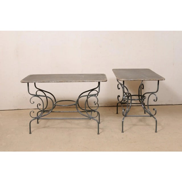 French Mid-20th Century Metal Occasional Tables, France - A Pair For Sale - Image 3 of 11