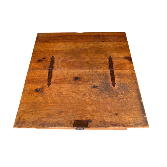 Vintage 39” Square Mexican Rustic Pine Trunk Cocktail Table For Sale - Image 13 of 13