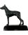Vintage Doberman Dog Figure Statue Black Metal Desk Animal For Sale - Image 12 of 12
