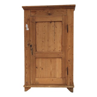 Classical Tan Fir Wardrobe, 1890s For Sale