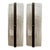 Set of two trasparent diamanted murano glass wall sconces with metal frame on view in brunish- brunito . murano glass with...