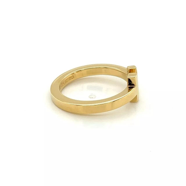 Tiffany and Co. Tiffany & Co. T Square 18k Yellow Gold Band Ring For Sale - Image 4 of 7