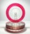 Colony “Ruby Crown” Set of 6 Cranberry Red Glass Salad or Luncheon Plates 8 3/8” Good vintage condition. No chips, cracks,...
